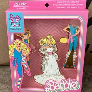 Loungefly Barbie 65th Anniversary Paper Doll Magnetic Pin Set